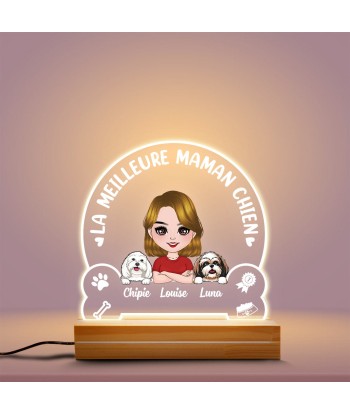 Maman Chien - Cadeau Personnalisé | Veilleuse LED 3D pour Amoureux des chiens shop