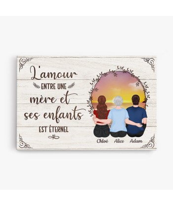 L'Amour Est Éternel - Cadeau Personnalisé | Toile pour Maman Mamie de l' environnement