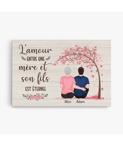 L'Amour Éternel - Cadeau Personnalisé | Toile pour Maman Mamie outlet