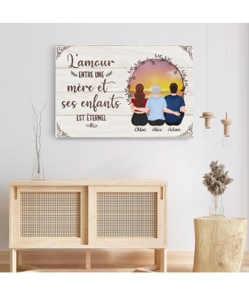 L'Amour Est Éternel - Cadeau Personnalisé | Toile pour Maman Mamie de l' environnement