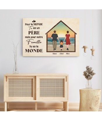 Tu Es Le Monde - Cadeau Personnalisé | Toile pour Papa Profitez des Offres !