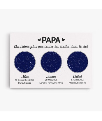 On T'Aime Plus Que Toutes Les Étoiles Dans Le Ciel - Cadeau Personnalisé | Toile pour Papa Papi en ligne