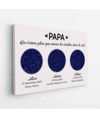 On T'Aime Plus Que Toutes Les Étoiles Dans Le Ciel - Cadeau Personnalisé | Toile pour Papa Papi en ligne