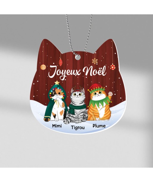 Joyeux Miaou Noël - Cadeau Personnalisé | Ornement pour Noël Vous souhaitez 