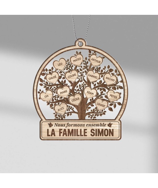 Nous Formons La Famille Simon Ensemble - Cadeau Personnalisé | Ornement pour La Famille les ligaments