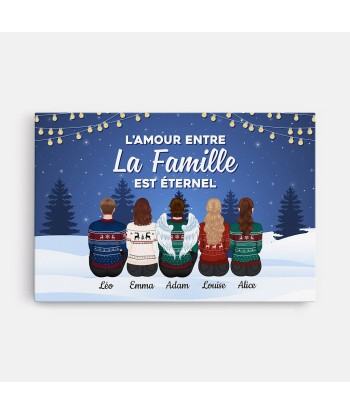 L'Amour Entre Frères Et Sœurs Est Éternel  - Cadeau Personnalisé | Toile pour Famille Paris Déstockage Promo