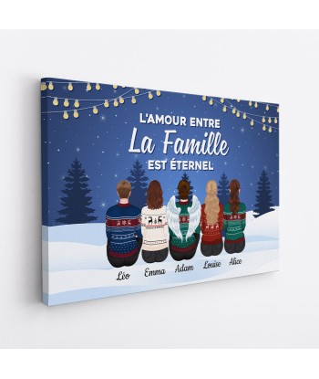 L'Amour Entre Frères Et Sœurs Est Éternel  - Cadeau Personnalisé | Toile pour Famille Paris Déstockage Promo