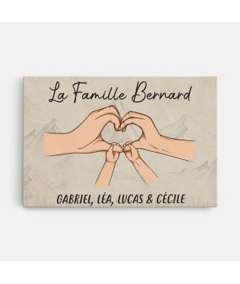 La Famille Durand - Cadeau Personnalisé | Toile pour Famille français