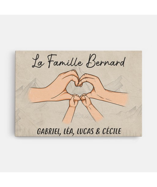 La Famille Durand - Cadeau Personnalisé | Toile pour Famille français