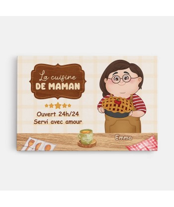 La Cuisine De Maman Ouvert Toujours - Cadeau Personnalisé | Toile Pour Femme est présent 