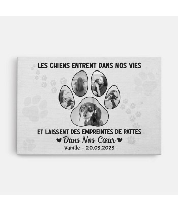 Les Chiens/Chats Entrent Dans Notre Vie - Cadeau Personnalisé | Toile pour Amoureux des Animaux acheter