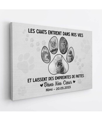 Les Chiens/Chats Entrent Dans Notre Vie - Cadeau Personnalisé | Toile pour Amoureux des Animaux acheter