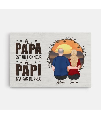 Être Papa/Papy N'a Pas De Prix - Cadeau Personnalisé | Toile Pour Homme prix pour 