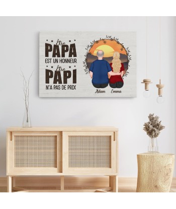 Être Papa/Papy N'a Pas De Prix - Cadeau Personnalisé | Toile Pour Homme prix pour 