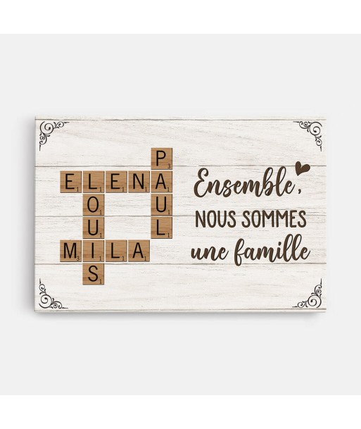 Ensemble Nous Formons Une Famille - Cadeau Personnalisé | Toile Pour Famille 2024