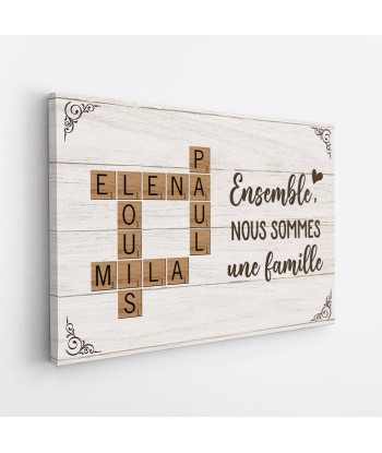 Ensemble Nous Formons Une Famille - Cadeau Personnalisé | Toile Pour Famille 2024