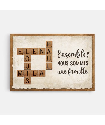 Ensemble Nous Sommes Une Famille - Cadeau Personnalisé | Toile Pour Famille Dans la société mordern