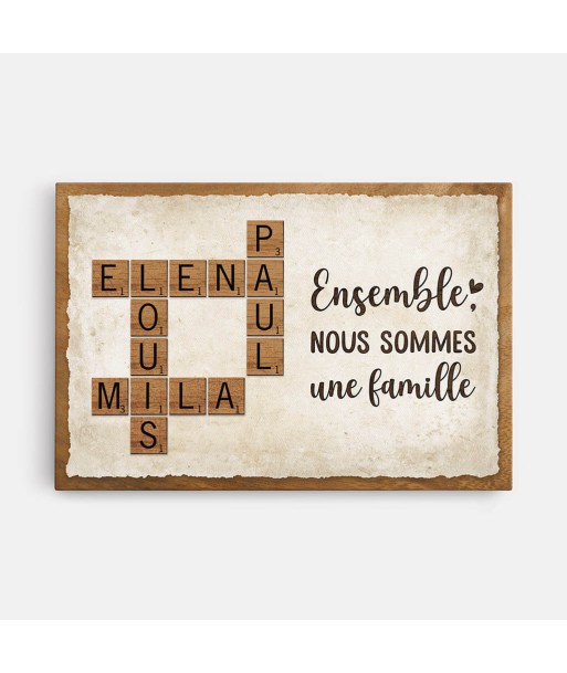 Ensemble Nous Sommes Une Famille - Cadeau Personnalisé | Toile Pour Famille Dans la société mordern