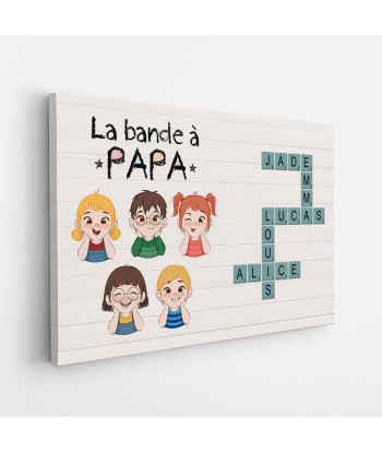 La Bande À Mamie Avec Mots Croisés Et Ses Petits-Enfants - Cadeau Personnalisé | Toile Pour Famille en ligne