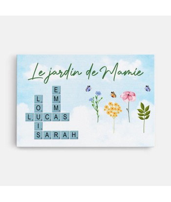 Jardin De Mamie Version Mots Croisés - Cadeau Personnalisé | Toile Pour Mamie l'évolution des habitudes 