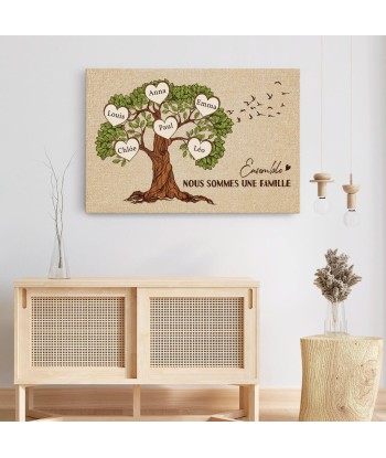 Ensemble Nous Formons Une Famille Version L'Arbre Généalogique - Cadeau Personnalisé | Toile Pour Famille À commander