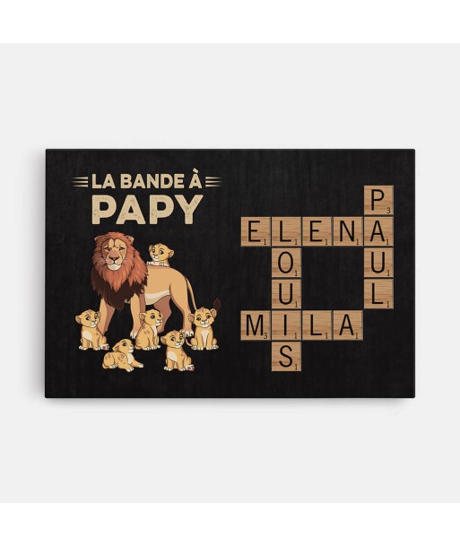 La Bande À Papa Lion Avec Mots Croisés - Cadeau Personnalisé | Toile Pour Papa Amélioration de cerveau avec