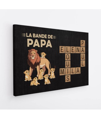 La Bande À Papa Lion Avec Mots Croisés - Cadeau Personnalisé | Toile Pour Papa Amélioration de cerveau avec