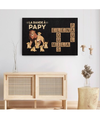 La Bande À Papa Lion Avec Mots Croisés - Cadeau Personnalisé | Toile Pour Papa Amélioration de cerveau avec