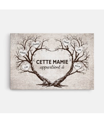 Cette Mamie Appartient À Version L'Arbre En Forme De Cœur - Cadeau Personnalisé | Toile Pour Mamie hantent personnes