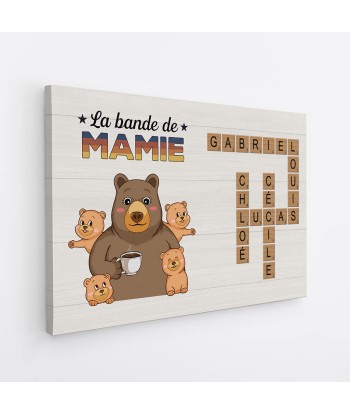 La Bande À Papy Ours Avec Mots Croisés - Cadeau Personnalisé | Toile Pour Papy hantent personnes