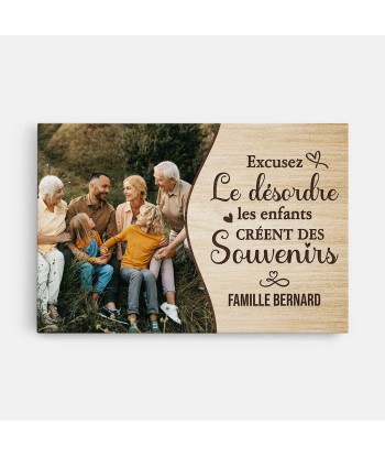 Les Enfants Créent Des Souvenirs Avec Photo - Cadeau Personnalisé | Toile Pour Famille acheter