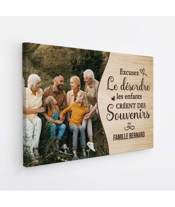 Les Enfants Créent Des Souvenirs Avec Photo - Cadeau Personnalisé | Toile Pour Famille acheter