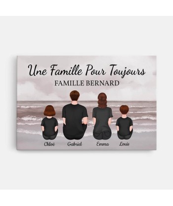 Famille Pour Toujours Version Sombre - Cadeau Personnalisé | Toile Pour Famille pas chere