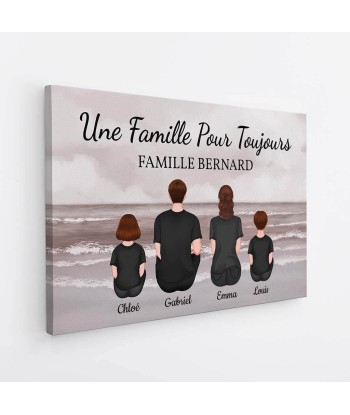 Famille Pour Toujours Version Sombre - Cadeau Personnalisé | Toile Pour Famille pas chere