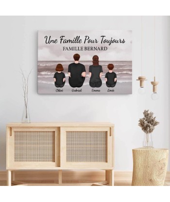 Famille Pour Toujours Version Sombre - Cadeau Personnalisé | Toile Pour Famille pas chere