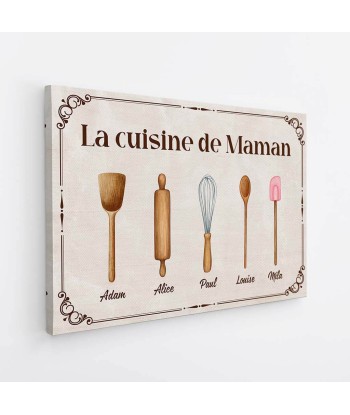 La Cuisine De Mamie Avec Les Ustensiles - Cadeau Personnalisé | Toile Pour Mamie les ligaments