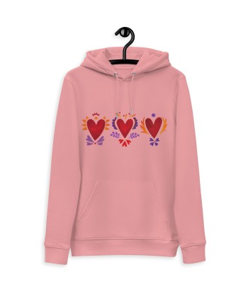 Tripple Burning Heart - Unisex Eco Hoodie Comment ça marche