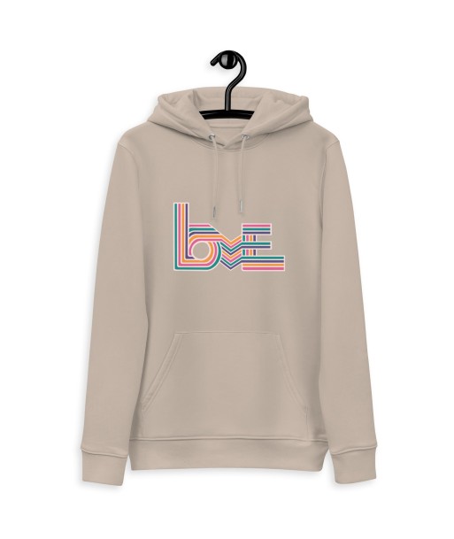 Love Stripes Bright - Unisex Eco Hoodie basket pas cher