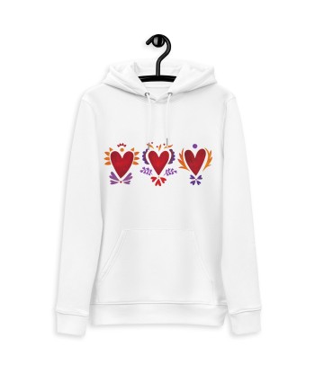 Tripple Burning Heart - Unisex Eco Hoodie Comment ça marche