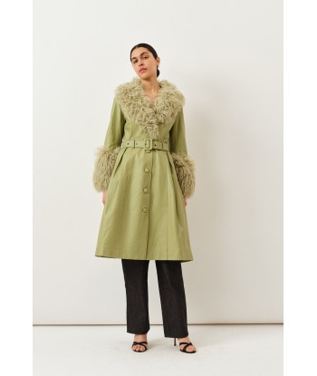 Foxy Shearling Coat — Sage Comparez et commandez 