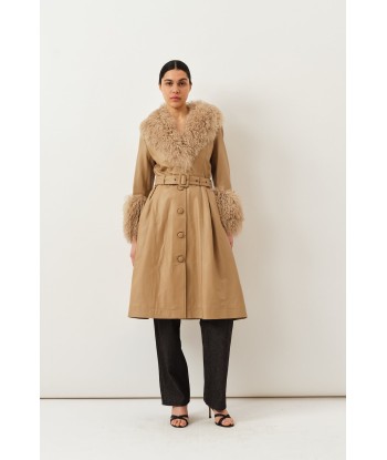 Foxy Shearling Coat — Beige Par le système avancé 