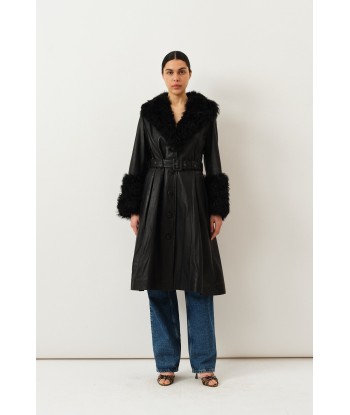 Foxy Shearling Coat — Black paiement sécurisé