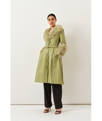 Foxy Shearling Coat — Sage Comparez et commandez 