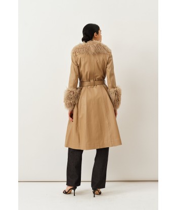 Foxy Shearling Coat — Beige Par le système avancé 