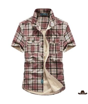 Chemise Type Western brillant des détails fins