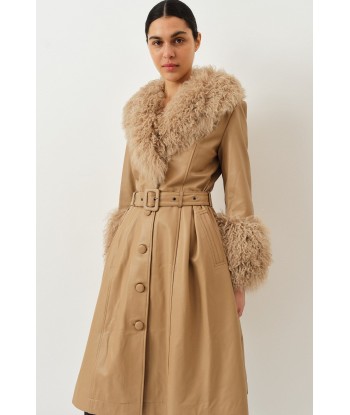 Foxy Shearling Coat — Beige Par le système avancé 