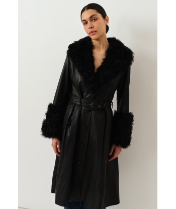 Foxy Shearling Coat — Black paiement sécurisé