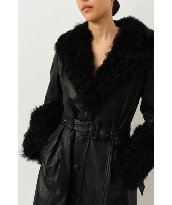 Foxy Shearling Coat — Black paiement sécurisé