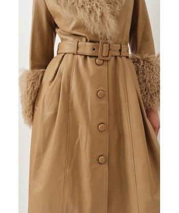 Foxy Shearling Coat — Beige Par le système avancé 