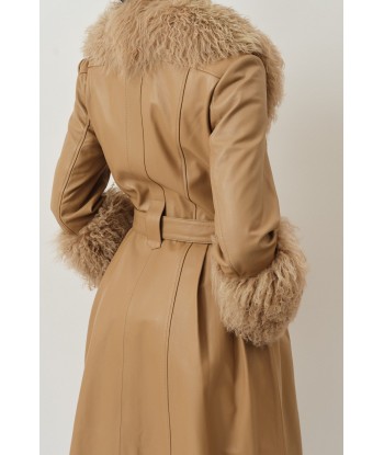 Foxy Shearling Coat — Beige Par le système avancé 